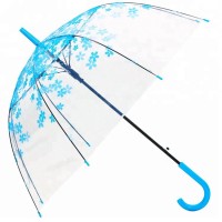 J handle straight clear victoria secret birdcage umbrella