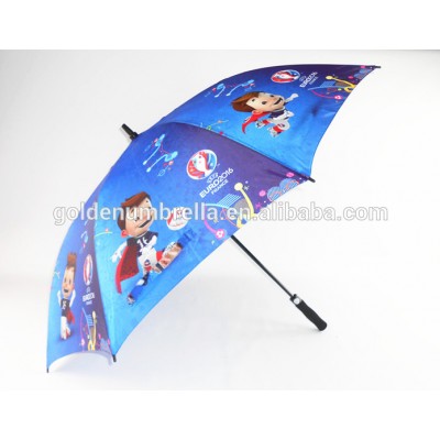 UEFA Euro 2016 Gift fiberglass windproof function golf umbrella